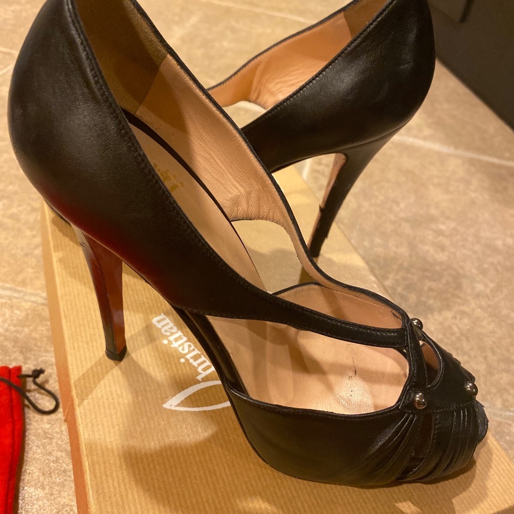 Black studded heels